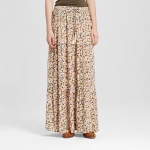 Floral Print Maxi Skirt Boho sz Small